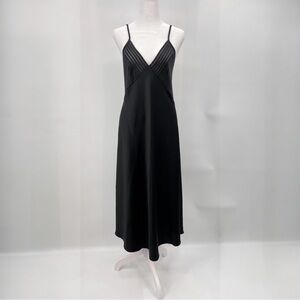 Natori Black Slip satin Dress/ night gown SP